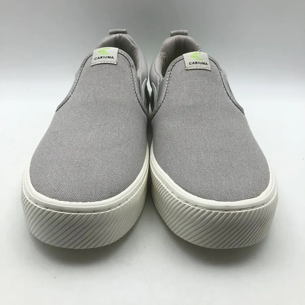 Cariuma Slip-On Canvas Skateboarding Sneaker Men's 8.5 Women's 10 Light Grey NIB